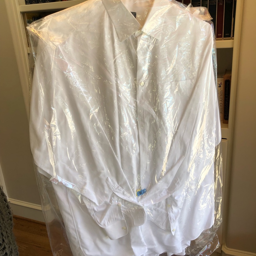 (2) Ike Behar cotton dress shirts identical 18-37 (big, like XXL) - Picture 3 of 14
